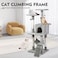 Cat Tree Tower for Indoor Cats &mdash; Multi-Level Cat Condo with 4 Sisal Scratching Posts, Cozy Hammock &amp; Condo House, Ladder &amp; Rest Platforms, Plush &amp; Stable Activity Center (120&times;49&times;39 cm, Grey)