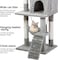 Cat Tree Tower for Indoor Cats &mdash; Multi-Level Cat Condo with 4 Sisal Scratching Posts, Cozy Hammock &amp; Condo House, Ladder &amp; Rest Platforms, Plush &amp; Stable Activity Center (120&times;49&times;39 cm, Grey)