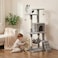 Cat Tree Tower for Indoor Cats &mdash; Multi-Level Cat Condo with 4 Sisal Scratching Posts, Cozy Hammock &amp; Condo House, Ladder &amp; Rest Platforms, Plush &amp; Stable Activity Center (120&times;49&times;39 cm, Grey)