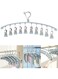 Legging Organizer for Closet Metal Yoga Pants Hanger w/Rubber Coated 10 Clips Hold 10 Leggings Hangers Space Saving Hanging for Closet Organizers and Storage Sock Rack Grey