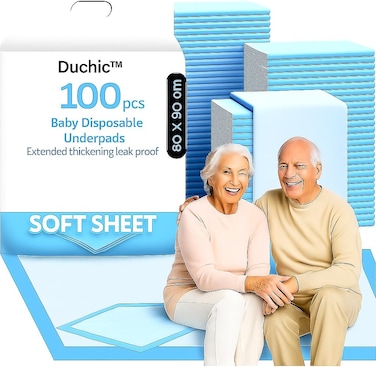 Disposable Underpads 60X90cm (100-Count) Incontinence Pads, Bed Covers, Puppy Training   Thick, Super Absorbent Protection for Kids, Adults, Elderly   Liquid, Urine, Accidents