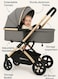 Duchic&trade; 3-in-1 Baby Stroller with Carrycot, Car Seat &amp; Reclining, Lightweight Travel Stroller, Foldable Baby Stroller, baby stroller 0-3 years (GREY &amp; BLACK)