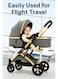 Duchic&trade; 3-in-1 Baby Stroller with Carrycot, Car Seat &amp; Reclining, Lightweight Travel Stroller, Foldable Baby Stroller, baby stroller 0-3 years (GREY &amp; BLACK)