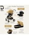Duchic&trade; 3-in-1 Baby Stroller with Carrycot, Car Seat &amp; Reclining, Lightweight Travel Stroller, Foldable Baby Stroller, baby stroller 0-3 years (KHAKI &amp; BLACK)