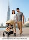 Duchic&trade; 3-in-1 Baby Stroller with Carrycot, Car Seat &amp; Reclining, Lightweight Travel Stroller, Foldable Baby Stroller, baby stroller 0-3 years (KHAKI &amp; BLACK)