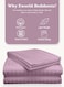 3 Piece Super King Pink Striped Bed Sheet Set &ndash; Ultra-Soft Microfiber Sheet with 2 Pillowcases, Luxury Bedding for Home &amp; Hotel