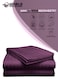 3 Piece Super King Purple Striped Bed Sheet Set &ndash; Ultra-Soft Microfiber Sheet with 2 Pillowcases, Luxury Bedding for Home &amp; Hotel