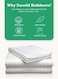 3 Piece Super King White Striped Bed Sheet Set &ndash; Ultra-Soft Microfiber Sheet with 2 Pillowcases, Luxury Bedding for Home &amp; Hotel