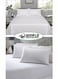 3 Piece Super King White Striped Bed Sheet Set &ndash; Ultra-Soft Microfiber Sheet with 2 Pillowcases, Luxury Bedding for Home &amp; Hotel