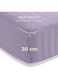 4-Piece Luxury Super King Lilac Striped Bedding Set &ndash; Premium Microfiber Flat &amp; Fitted Sheets with 2 Pillowcases
