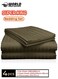 4-Piece Luxury Super King Olive Green Striped Bedding Set &ndash; Premium Microfiber Flat &amp; Fitted Sheets with 2 Pillowcases