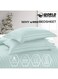 4-Piece Luxury Super King Pastel Green Striped Bedding Set &ndash; Premium Microfiber Flat &amp; Fitted Sheets with 2 Pillowcases