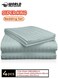 4-Piece Luxury Super King Pastel Green Striped Bedding Set &ndash; Premium Microfiber Flat &amp; Fitted Sheets with 2 Pillowcases