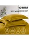 4-Piece Luxury Super King Gold Striped Bedding Set &ndash; Premium Microfiber Flat &amp; Fitted Sheets with 2 Pillowcases