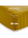 4-Piece Luxury Super King Gold Striped Bedding Set &ndash; Premium Microfiber Flat &amp; Fitted Sheets with 2 Pillowcases