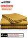 4-Piece Luxury Super King Gold Striped Bedding Set &ndash; Premium Microfiber Flat &amp; Fitted Sheets with 2 Pillowcases