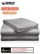 4-Piece Luxury Super King Grey Striped Bedding Set &ndash; Premium Microfiber Flat &amp; Fitted Sheets with 2 Pillowcases