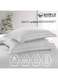 4-Piece Luxury Super King White Striped Bedding Set &ndash; Premium Microfiber Flat &amp; Fitted Sheets with 2 Pillowcases