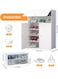 6-Tier Plastic Shoe Organizer Rack with Doors &ndash; Large Capacity, Waterproof &amp; Dust-Resistant Storage Cabinet
