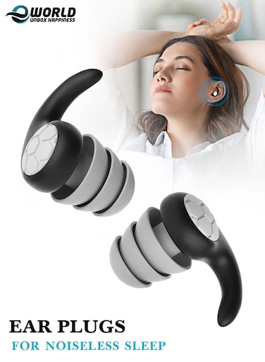Reusable Noise Cancelling Earplugs &ndash; 33dB Silicone &amp; Foam Ear Protection for Sleep, Travel &amp; Focus