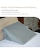 Adjustable Memory Foam Wedge Pillow &ndash; 7 Incline Positions with Breathable Cover for Pain Relief &amp; Recovery (Grey)