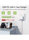 20W USB-C Fast Charger UK Plug, Type-C Power Adapter Folding Travel Wall Charger for iPhone 17/16/15 Pro Max, iPad, Samsung Galaxy, Google Devices (White)