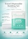 4 PCS Disposable Bed Sheet Set Travel Bedding Kit, Breathable Lightweight Non-Woven Fabric, 1 Quilt Cover + 1 Sheet + 2 Pillowcases (White)
