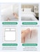 4 PCS Disposable Bed Sheet Set Travel Bedding Kit, Breathable Lightweight Non-Woven Fabric, 1 Quilt Cover + 1 Sheet + 2 Pillowcases (White)