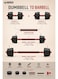 40KG Adjustable Dumbbell &amp; Barbell Set, 2-in-1 Home Gym Weight Set with Connecting Rod &amp; Non-Slip Grip for Full Body Training