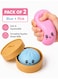 Dumpling Squishy Sensory Squeeze Toy Pack of 2, Soft Slow Rising Stress Relief Fidget Toys for Kids &amp; Adults, Blue &amp; Pink
