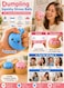 Dumpling Squishy Sensory Squeeze Toy Pack of 2, Soft Slow Rising Stress Relief Fidget Toys for Kids &amp; Adults, Blue &amp; Pink