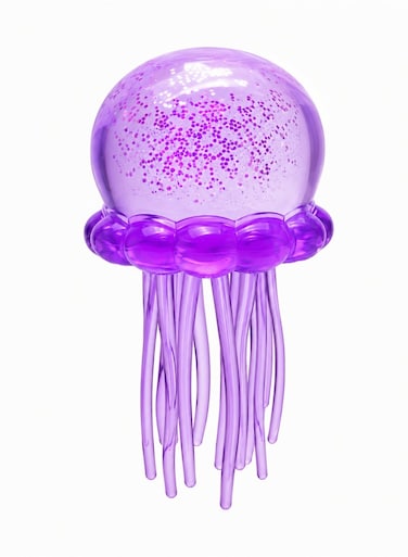 NeeDoh Jelly Squish Sensory Squeeze Toy, Slow Rising Stress Relief Fidget Jellyfish Toy for Kids &amp; Adults (Purple)