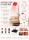 LED Red Light Therapy Lamp with Adjustable Stand, 660nm &amp; 850nm Infrared Light, 225 LEDs for Skin Care, Pain Relief &amp; Full Body Wellness