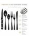 24-Piece Black Stainless Steel Cutlery Set, Premium Food Grade Flatware Set for Home, Kitchen &amp; Restaurant Use