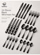 24-Piece Black Stainless Steel Cutlery Set, Premium Food Grade Flatware Set for Home, Kitchen &amp; Restaurant Use