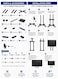 Single Monitor Adjustable TV Floor Stand with Wheels, Swivel Mobile TV Mount for 32&ndash;65 Inch LCD/LED Screens with Camera Shelf &amp; DVD Rack