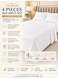 4-Piece Printed Microfiber Bedsheet Set Queen Size with Fitted Sheet, Chevron Print Flat Sheet &amp; 2 Pillow Covers, Deep Pocket &amp; Hotel Quality Comfort