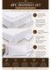 4-Piece Printed Microfiber Bedsheet Set Queen Size with Mini Check Print Fitted Sheet, Flat Sheet &amp; 2 Pillow Covers, Deep Pocket &amp; Hotel Quality Comfort