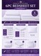 6-Piece Printed Microfiber Bedsheet Set Queen Size with Mini Check Print Fitted Sheet, Flat Sheet &amp; 4 Pillow Covers, Deep Pocket &amp; Hotel Quality Comfort