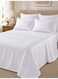 6-Piece Printed Microfiber Bedsheet Set Queen Size with Mini Check Print Fitted Sheet, Flat Sheet &amp; 4 Pillow Covers, Deep Pocket &amp; Hotel Quality Comfort