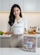 Electric Hot Pot 1.5L Ramen &amp; Noodle Cooker with Lid and Steamer, Non-Stick Mini Hotpot for Dorm &amp; Home
