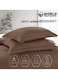 4-Piece Luxury King Size Striped Bedding Set with Duvet Cover, Fitted Bed Sheet &amp; 2 Pillowcases, Hotel-Inspired Comfort