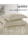4-Piece Luxury King Size Striped Bedding Set with Duvet Cover, Fitted Bed Sheet &amp; 2 Pillowcases, Hotel-Inspired Comfort