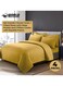 4-Piece Luxury King Size Striped Bedding Set with Duvet Cover, Fitted Bed Sheet &amp; 2 Pillowcases, Hotel-Inspired Comfort