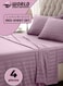 4-Piece Luxury King Size Striped Bedding Set with Duvet Cover, Fitted Bed Sheet &amp; 2 Pillowcases, Hotel-Inspired Comfort