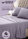 4-Piece Luxury King Size Striped Bedding Set with Duvet Cover, Fitted Bed Sheet &amp; 2 Pillowcases, Hotel-Inspired Comfort