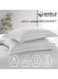 4-Piece Luxury King Size Striped Bedding Set with Duvet Cover, Fitted Bed Sheet &amp; 2 Pillowcases, Hotel-Inspired Comfort