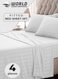 4-Piece Luxury King Size Striped Bedding Set with Duvet Cover, Fitted Bed Sheet &amp; 2 Pillowcases, Hotel-Inspired Comfort