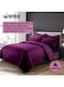 4-Piece Luxury King Size Striped Bedding Set with Duvet Cover, Fitted Bed Sheet &amp; 2 Pillowcases, Hotel-Inspired Comfort