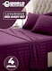 4-Piece Luxury King Size Striped Bedding Set with Duvet Cover, Fitted Bed Sheet &amp; 2 Pillowcases, Hotel-Inspired Comfort